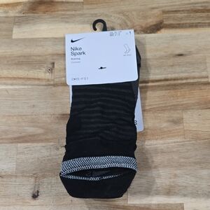 NIKE Spark Running Cushioned Dri-Fit Youth 6Y-7.5Y Black Socks New w/ Tags!